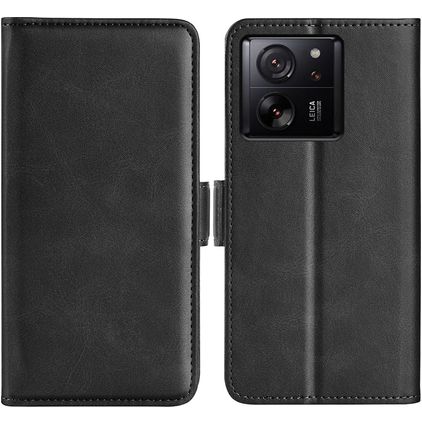 Mobigear Slim Magnet Xiaomi 13T Hülle Klapphülle Geldbörse - Schwarz