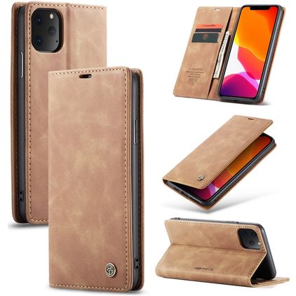 Caseme 013 iPhone 11 Pro Hülle Klapphülle Geldbörse - Braun