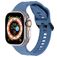 Mobigear Ripple Silikon Apple Watch Armband Dornschließe - 49/46/45/44 mm - Blau