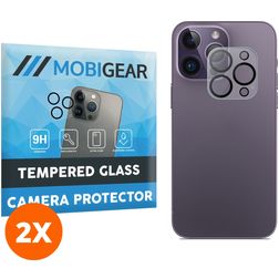 Mobigear iPhone 14 Pro Panzerglas Gehärtetes Glas Kameralinsen Schutz - Hüllenfreundlich (2er Pack)