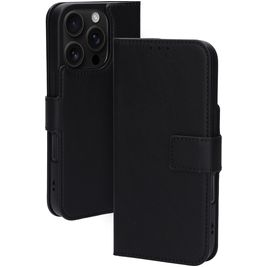 Mobiparts Classic Wallet MagSafe iPhone 16 Pro MagSafe Hülle Klapphülle Geldbörse - Schwarz