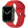 Mobigear Bumpy Silikon Apple Watch Armband Dornschließe - 42/41/40/38 mm - Rot