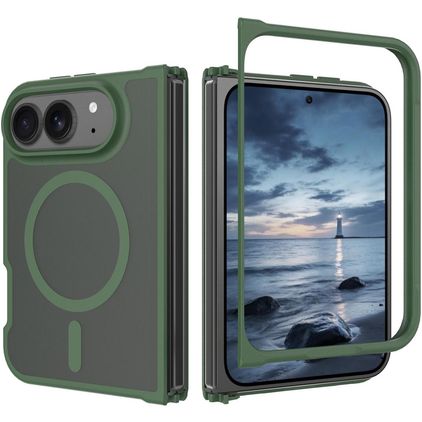 Mobigear Shockproof iPhone Duo MagSafe Hülle Hardcase Backcover - Dunkelgrün