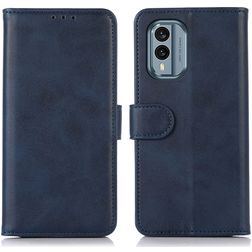 Mobigear Wallet Nokia X30 Hülle Klapphülle Geldbörse - Blau