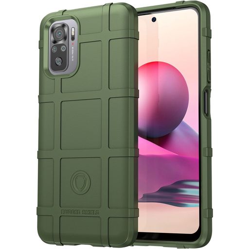 Mobigear Rugged Shield POCO M5s Hülle Flexibles TPU Backcover Stoßfest - Grün