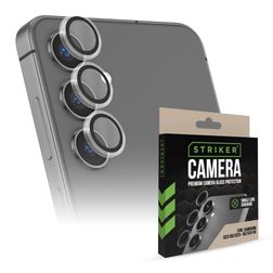 Striker Single Lens Samsung Galaxy S23 Panzerglas Gehärtetes Glas Kameralinsen Schutz - Hüllenfreundlich - Schwarz