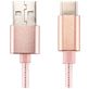 Mobigear Nylon USB-A auf USB-C Kabel 3 Meter - Roségold