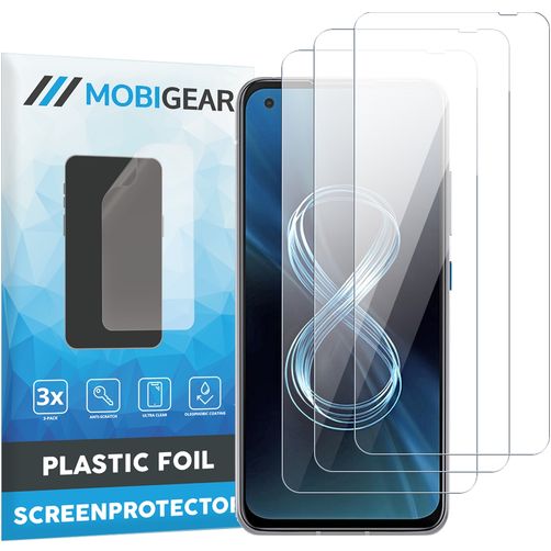 Mobigear ASUS Zenfone 8 Displayschutz Schutzfolie - Hüllenfreundlich (3er Pack)