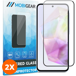Mobigear Premium Samsung Galaxy A36 Panzerglas Gehärtetes Glas Displayschutz - Hüllenfreundlich - Schwarz (2er Pack)