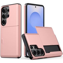 Mobigear Card Samsung Galaxy S26 Ultra Hülle Hardcase Backcover Stoßfest mit Kartenhalter - Roségold