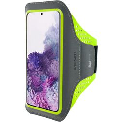 Mobiparts Comfort Fit Handyhalterung Joggen Samsung Galaxy S20 Sporthülle Neopren Sportarmband - Neon Green