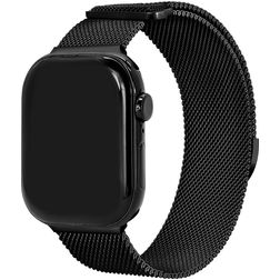 Mobilize RVS Milanaise Apple Watch Armband Magnetverschluss - 42/41/40/38 mm - Schwarz