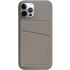 Nudient Magnet Thin Echtleder Kartenetui - 3 Karten - MagSafe Kompatibel - Clay Beige