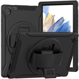 Mobigear SureGrip Samsung Galaxy Tab A8 10.5 (2021) Hülle Kunststoff,Silikon Backcover + Ständer - Schwarz