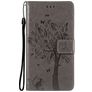 Mobigear Tree Samsung Galaxy S21 Hülle Klapphülle Geldbörse - Grau