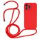 Mobigear Lanyard iPhone 14 Pro Silikon Handykette - Rot