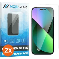 Mobigear iPhone 14 Panzerglas Gehärtetes Glas Displayschutz - Hüllenfreundlich (2er Pack)