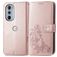 Mobigear Clover Motorola Edge 30 Pro Hülle Klapphülle Geldbörse - Roségold