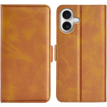 Mobigear Slim Magnet iPhone 17 Klapphülle Portemonnaie - Cognac