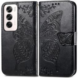 Mobigear Butterfly OPPO Reno 12 Pro Klapphülle Portemonnaie - Schwarz
