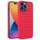 Mobigear Woven iPhone 14 Pro Max Hülle Flexibles TPU Backcover - Rot