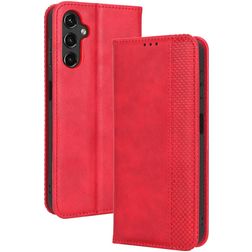 Mobigear Sensation Samsung Galaxy A14 Hülle Klapphülle Geldbörse - Rot