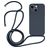 Mobigear Lanyard iPhone 15 Silikon Handykette - Dunkelblau