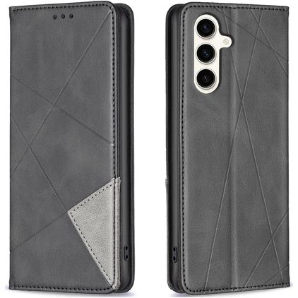 Mobigear Rhombus Slim Samsung Galaxy S23 FE Hülle Klapphülle - Schwarz