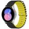 Mobigear Ocean Silikon Smartwatch Armband Dornschließe - 22-mm-Universalanschluss - Schwarz / Gelb