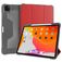 Mutural Tri-Fold Tough iPad Pro 12.9 Zoll (2022) Hülle Klapphülle + Stifthalter - Schwarz / Rot