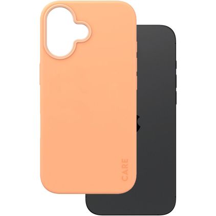 CARE by PanzerGlass Fashionable iPhone 16 Silikon MagSafe Backcover - Peachy