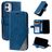 Mobigear Rhombus iPhone 12 Mini Klapphülle Portemonnaie - Blau