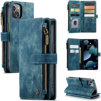 Caseme C30 iPhone 13 Hülle Klapphülle Geldbörse - Blau