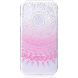 Mobigear Design iPhone XS Max Hülle Flexibles TPU Backcover - Mandala Pink