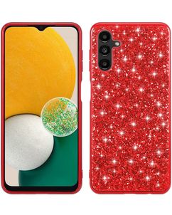 Mobigear Glitter Samsung Galaxy A54 Hülle Hardcase Backcover - Rot