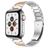 Mobigear Lissabon Edelstahl Apple Watch Armband Faltschließe - 49/46/45/44 mm - Roségold / Silber