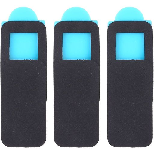 Mobigear Square Webcam Abdeckung Privatsphäre Schieberegler - Schwarz - 3er Pack