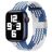 Mobigear Braided Nylon Apple Watch Armband Klappschließe - 42/41/40/38 mm - Schwarz / Weiß