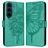 Mobigear Butterfly Samsung Galaxy S26 FE Hülle Klapphülle Geldbörse - Grün