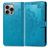 Mobigear Mandala iPhone 16 Hülle Klapphülle Geldbörse - Blau