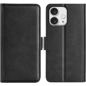 Mobigear Slim Magnet iPhone 16 Pro Hülle Klapphülle Geldbörse - Schwarz