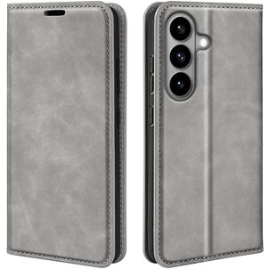Mobigear Retro Slim Samsung Galaxy S26 Hülle Klapphülle Geldbörse - Grau