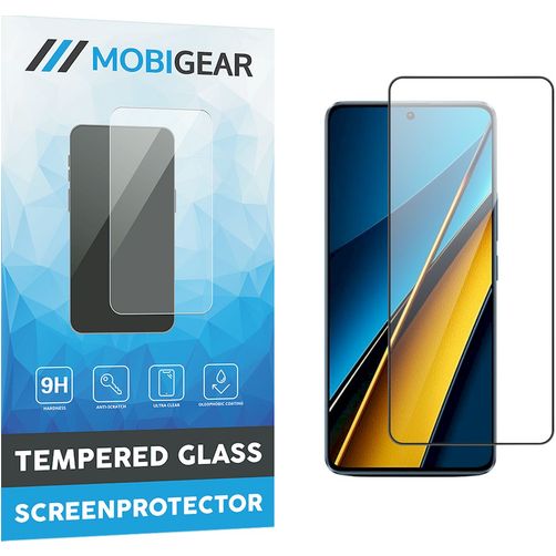 Mobigear Premium POCO X6 Panzerglas Displayschutz - Hüllenfreundlich - Schwarz