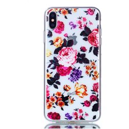 Mobigear Design iPhone XS Max Hülle Flexibles TPU Backcover - Blumen