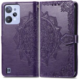 Mobigear Mandala Realme C31 Hülle Klapphülle Geldbörse - Lila