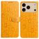 Mobigear Flowers iPhone 17 Pro Max Hülle Klapphülle Geldbörse - Gelb