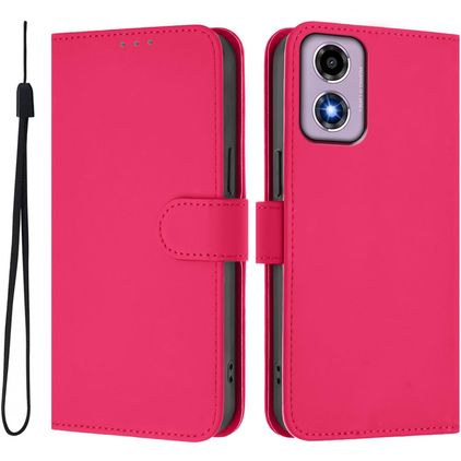 Mobigear Urban Wallet Motorola Moto E14 Hülle Klapphülle Geldbörse - Rose Red