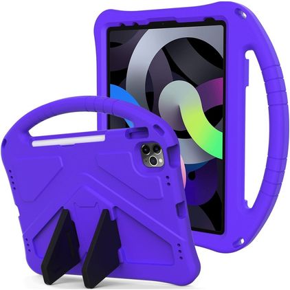 Mobigear AeroArmor iPad 11 (2025) Tablet Hülle für Kinder mit Tragegriff + Stifthalter - Lila