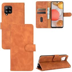 Mobigear Retro Samsung Galaxy A42 Klapphülle Portemonnaie - Cognac