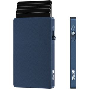 Valenta Cardprotector Aluminium Kartenetui - 7 Karten - MagSafe Kompatibel - Blau
